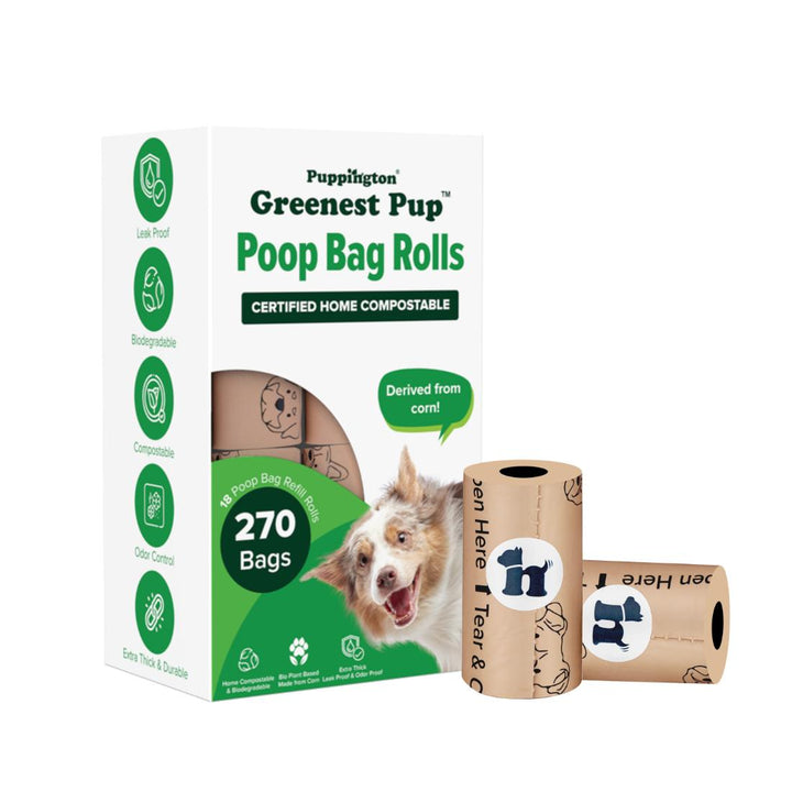 Compostable Poop Bags - Latte Beige