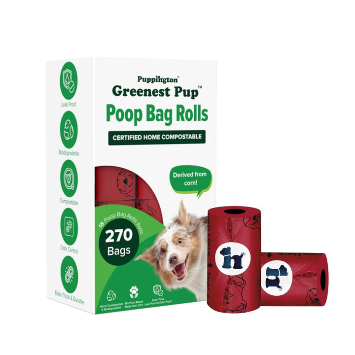 Compostable Poop Bags - Ruby Red