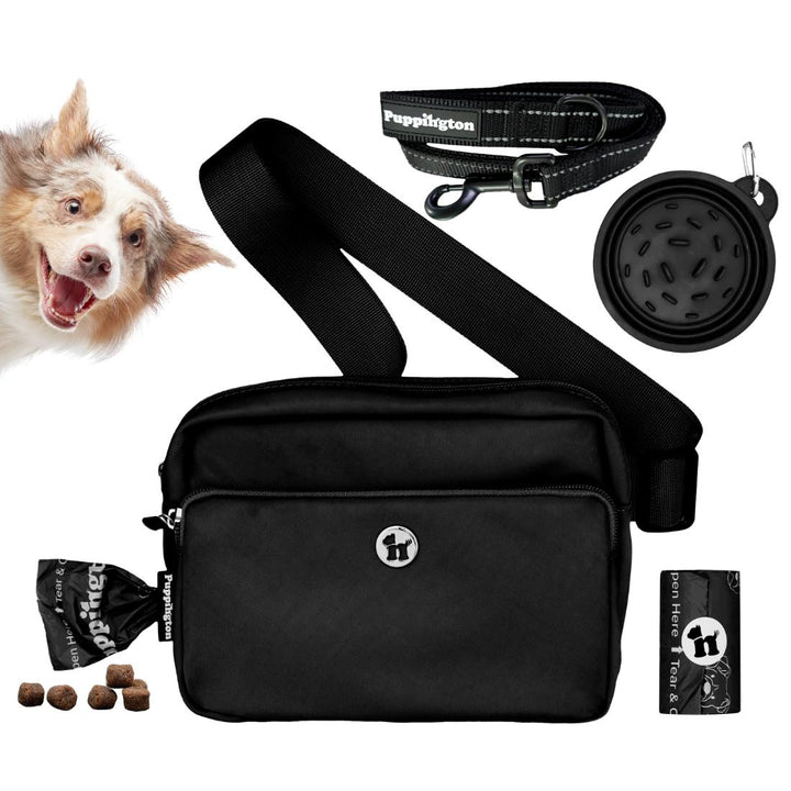 3-in-1 Bag plus Bowl and Leash - Onyx Black